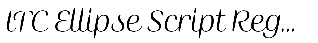 ITC Ellipse Script Regular Italic